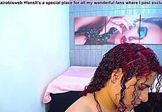 She sucks big cock while showing her pussy and ass, then gets fucked with big tits bouncing.