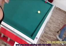 Bet with my army buddy Soldier and got pounded by Mariana Martix's huge cock! 😅