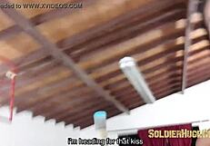 Bet with my army buddy Soldier and got pounded by Mariana Martix's huge cock! 😅