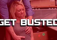 sassy brunette teen bangs a big cock to dodge trouble.