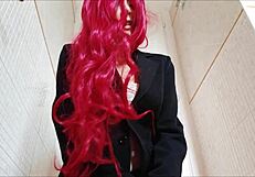 gorgeous italian secretary dealing with colitis, wanna help her out?