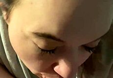 Wife Gives Late Night Blowjob on the Porch Under the Stars