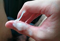 asian gay amateurs masturbate with cum in japanese scene