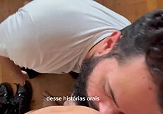 Bearded Man Sucks 41 Cocks in Wild Gay Session