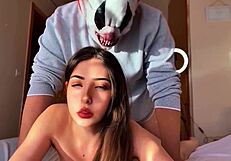 Petite Stepsister Rides For Creampie