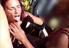 Wild swing party at beach and pool with melissa devassa