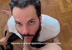 Bearded Man Sucks 41 Cocks in Wild Gay Session