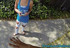 Did you see this amateur teen get spunked outdoors?