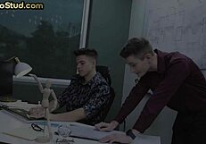 Watch taboo twinks rim and blowjob in threesome