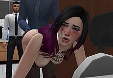 free-use office slut gets humiliated by workers - part 5