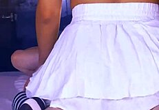 Latina Teen 18+ Student Orgasms Petite in Jacuzzi with Tight Cheating