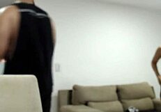 Back stage with an amateur young Latina getting a big load of cum