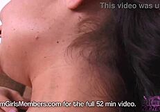 in the casting interview, she lets the cameraman play with her big tanned tits