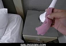 Stepson caught sniffing sister's panties
