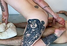 Footjob and handjob compilation