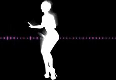 black tgirl vanity rises with big ass in stockings