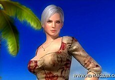 Ecchi fan service in dead or alive 5 ultimate with sexy christie dress