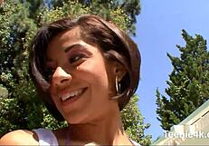 Tiny teen craves every drop of cum