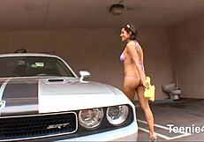 Tiny teen craves every drop of cum