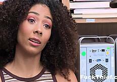 Ebony teen 18+ caught with five finger discount