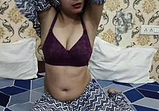 Indian maid gets hard fucking and cums