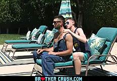 Cute 18+ Guy Worships Muscular Stepbrother