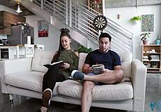 Sloan Harper does homework with stepson