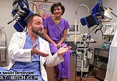 Med school coed Jackie Banes is caught masturbating by the hospital’s fussy doctor, Tampa