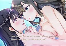 Hey, we're fingering each other in bed, feels so sweet and tender!