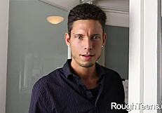 Petite Alex Mae sucking cock hard