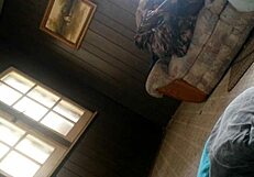 Punished slutty girlfriend gags and chokes on friend's deepthroat cock