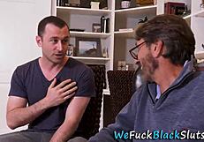 DP on the black slut in hardcore sex video