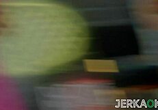 Jerkaoke - Petite Brunette Aria Lee Rides Big Cock!