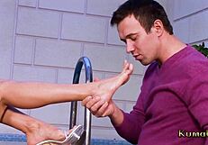 i explore kumalott's amazing blonde feet in a footjob journey