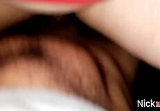 Serena's big tits and ass during milk emptying in pussy