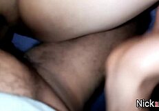 Serena's big tits and ass during milk emptying in pussy