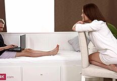 Cute teen 18+ Ally with piercings craves anal action