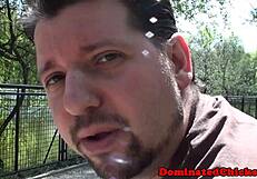 Busty Sub Deepthroats Cock And Gets Fucked