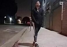 Gay Latino then gives ass on the street