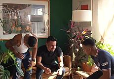 businessman hides gay secret as two men wreck his ass in bdsm orgy