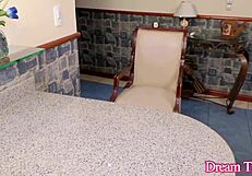 Intriguing TS camgirl Nicolly Pantoja jerks off and fucks a dildo for her fans