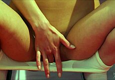 Teen Masturbates Intensely in Public Toilet Pantyhose