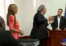 ces belles salopes get fucked in front of the judge at court