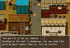 Loira tenta ajudar e acaba presa no telhado da casa dos mendigos - farah the otherworld hero - parte 2