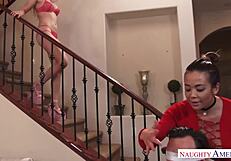 naughty america niki snow fucks on table with natural tits