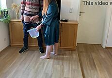 Mother-in-law sucks dick, flaunts fat ass and hairy pussy