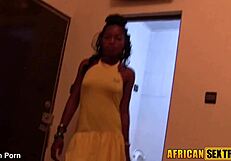 petite african girl gets pussy smashed by massive white dick in garage 😈