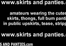 Do you like my pink panties peeking?