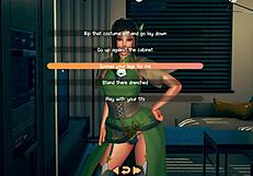 Violet plays trick or treat with a brunette friend, sharing big tits and fun