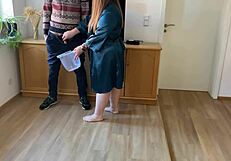 Mother-in-law sucks dick, flaunts fat ass and hairy pussy